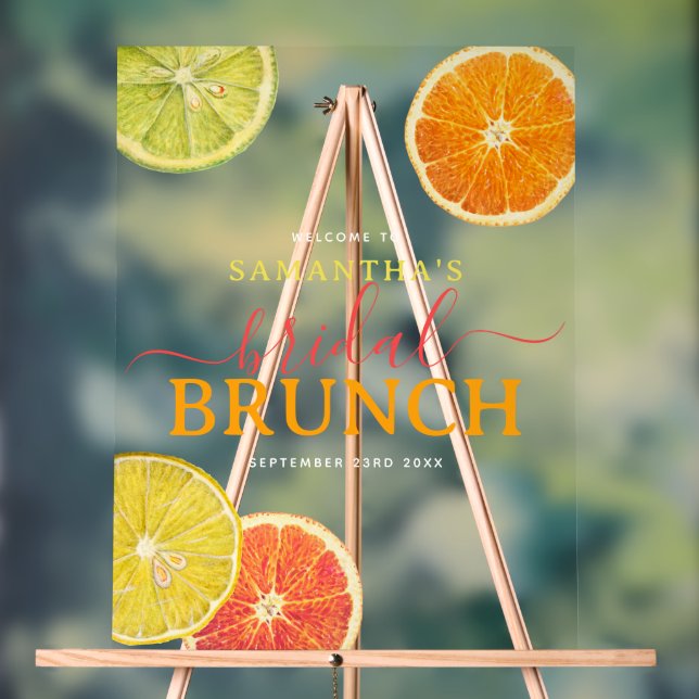 Citrus Bridal Brunch Lemon Orange Fête des mariées (Neutre)