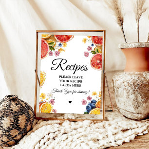 Citrus bridal Leave your Recipes Bridal shower  Poster