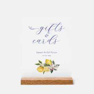 Citrus Bridal Shower Gifts Cards Tabletop Sign