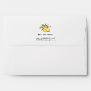 Citrus Bridal Shower Lemon Address Envelopes