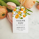 Citrus Bridal Shower Orange Fruit Favour Gift Tags<br><div class="desc">Rustic citrus theme bridal shower favour tag featuring watercolor illustration of orange fruits on a tree branch. Perfect for your summer celebration.</div>