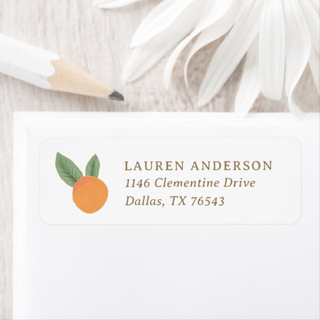 Citrus Bridal Shower Return Address (Insitu)