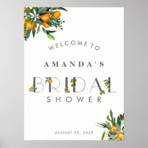 Citrus Bridal Shower welcome sign