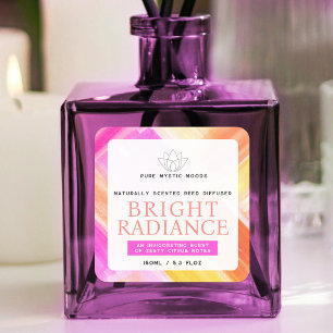Citrus bright abstract reed diffuser product label