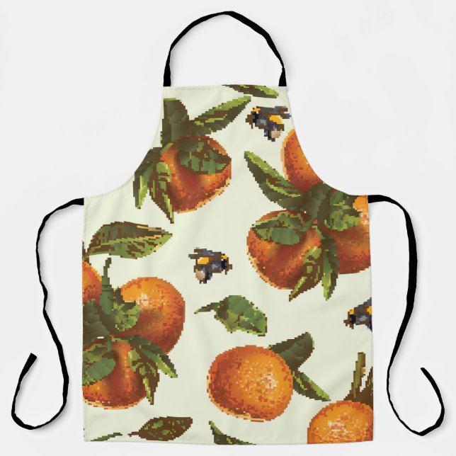 Citrus & Bumblebee: Vintage Seamless Apron (Front)