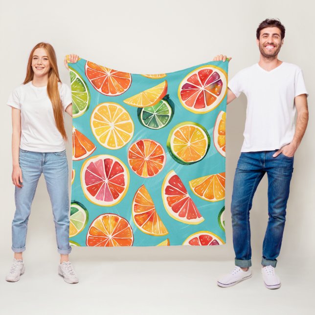 Citrus Burst Fleece Blanket (In Situ)