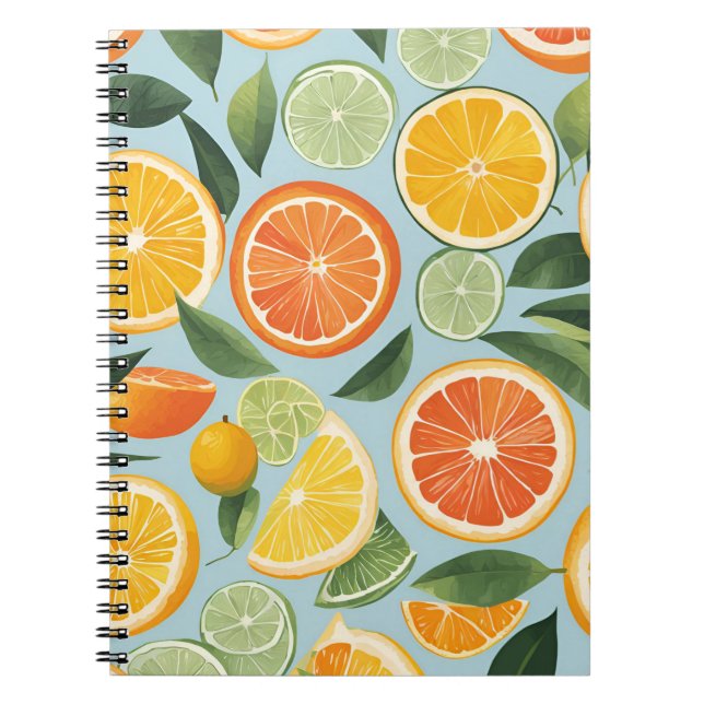 Citrus Burst Notebook – Refreshing Fruit-Inspired  (Front)