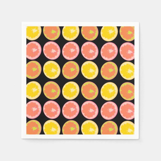 Citrus Candy Lemon Fruit Pattern     Napkin (Front)