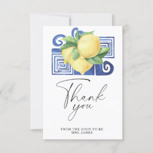Citrus - carte de remerciements de douche nuptiale