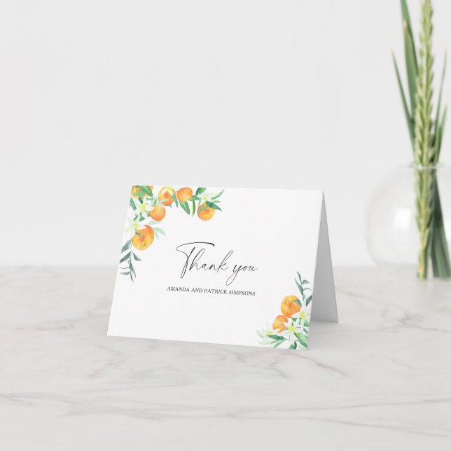 Citrus - Carte de remerciements Mariage (Devant)