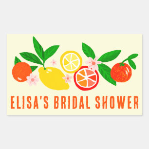 Citrus Celebration Bright Custom BRIDAL SHOWER Sticker