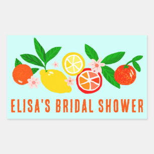 Citrus Celebration Bright Custom BRIDAL SHOWER  Sticker