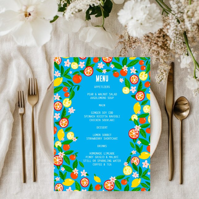 Citrus Celebration CUSTOM Bold Summer LEMON LIME Menu (Citrus Celebration CUSTOM Bold Summer LEMON LIME ORANGE Menu
)