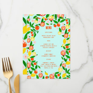Citrus Celebration CUSTOM Bridal Summer Fruit Menu
