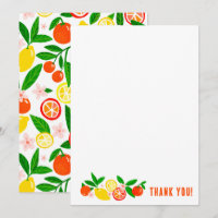 Citrus Celebration Custom Colorful Blank Note