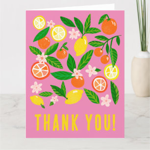 Citrus Celebration Custom Colourful Bold Large Thank You Card