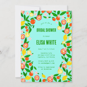 Citrus Celebration CUSTOM Summer BRIDAL SHOWER Invitation
