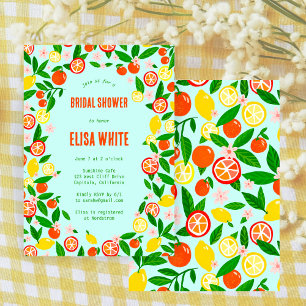 Citrus Celebration CUSTOM Summer BRIDAL SHOWER Invitation
