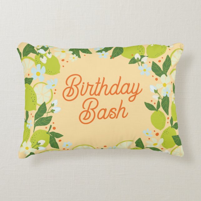 Citrus Celebration Decorative Throw Pillow (Front)