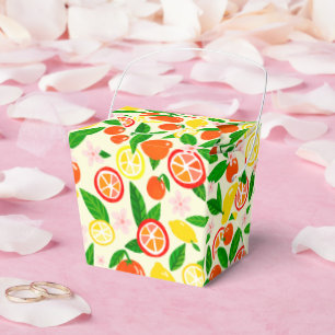 Citrus Celebration Lemons Oranges Bridal Shower Favor Box