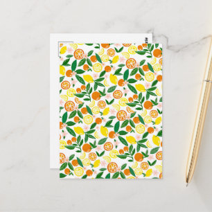 Citrus Celebration Lovely Lemons & Oranges Bold Postcard