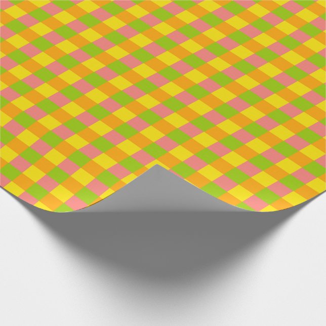 Citrus Check Wrapping Paper (Corner)