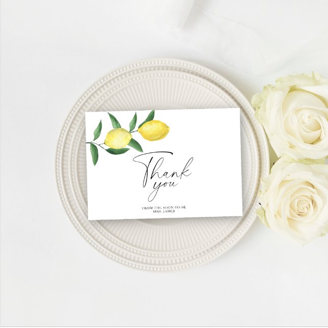 Citrus citron - carte de remerciements de douche n (Créateur téléchargé)