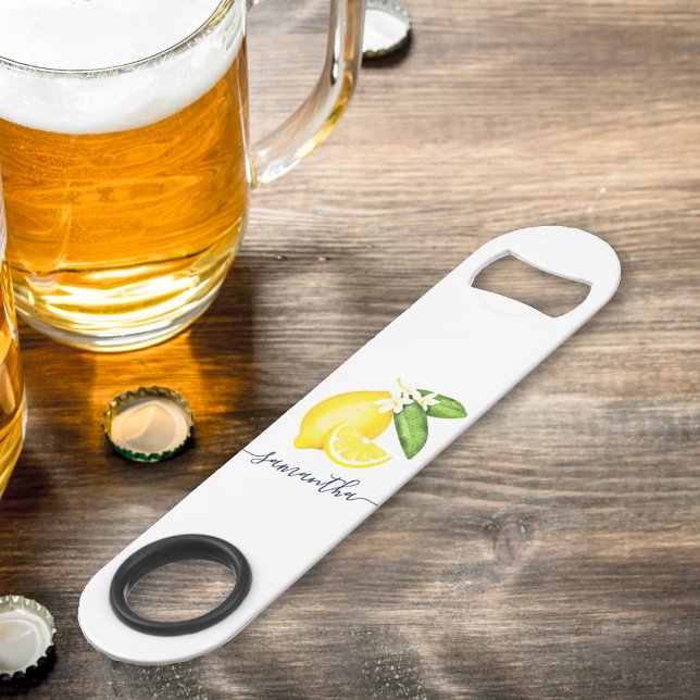 Citrus citron Monogramme blanc (Créateur téléchargé)