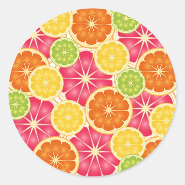 Citrus Classic Round Sticker (Front)
