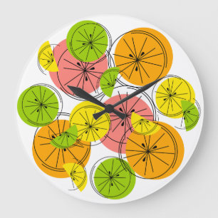 Citrus clock round