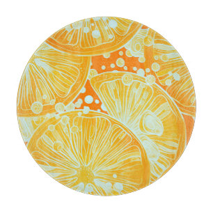 Citrus Cocktail: Sparkling Water Pattern Cutting Board