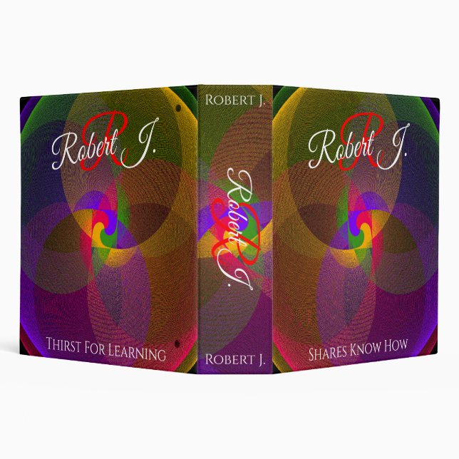 Citrus Color Blend Geometric Virtue Binder (Background)