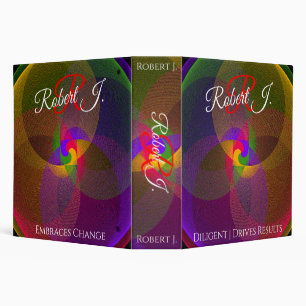 Citrus Color Blend Geometric Virtue Binder