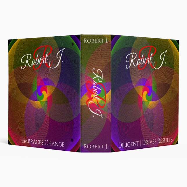 Citrus Color Blend Geometric Virtue Binder (Background)