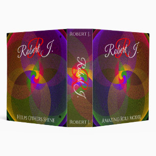 Citrus Color Blend Geometric Virtue Binder