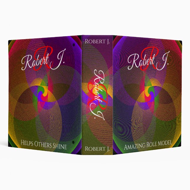 Citrus Color Blend Geometric Virtue Binder (Background)