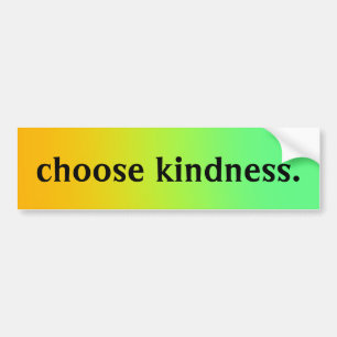 Citrus Colours Gradient "Choose Kindness" Bumper Sticker