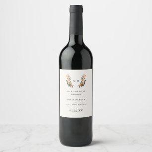 Citrus Crest Monogram Wine Label