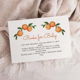 Citrus Cutie Baby Shower Book Request Enclosure Card