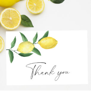 Citrus de citron - Carte de remerciements