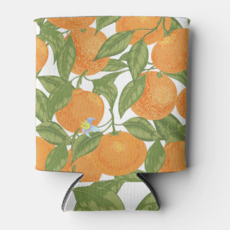 Citrus Delight: Mandarin Vintage Pattern Can Cooler