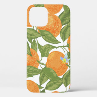 Citrus Delight: Mandarin Vintage Pattern iPhone 12 Case