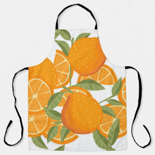 Citrus Delight: Orange Fruit Pattern Apron