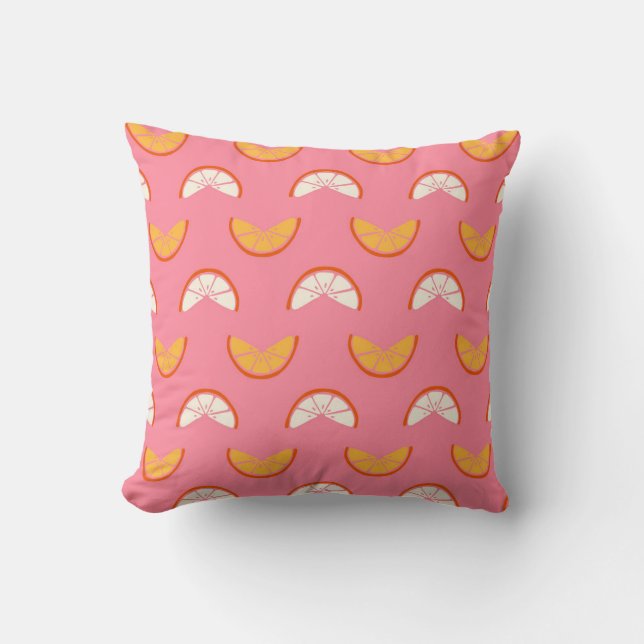 Citrus Delight Throw Pillow (Front)