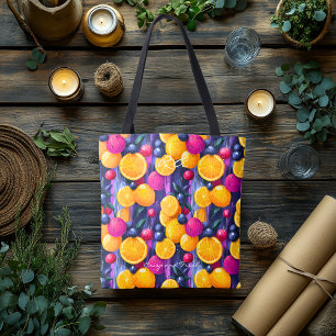 Citrus Delight Wellness Tote Bag & Vibrant Fruits