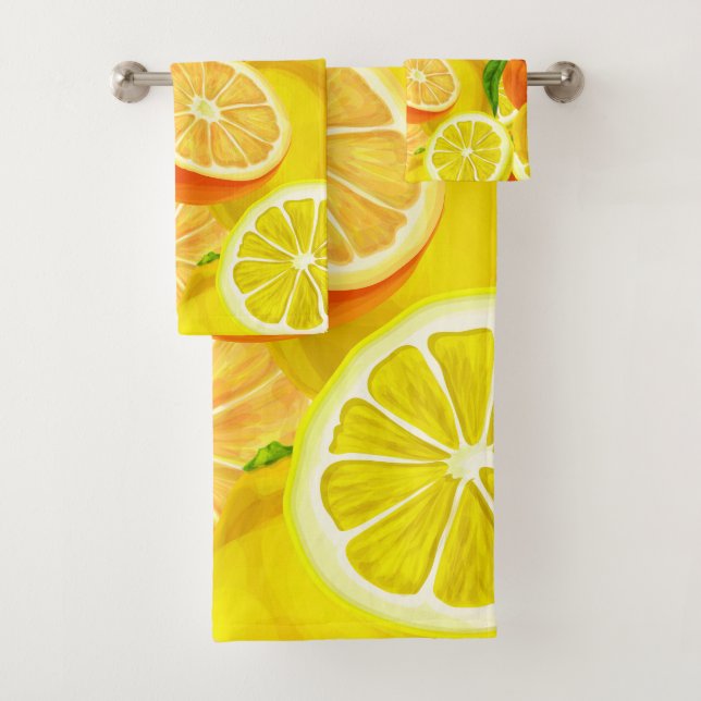 Citrus d'été Citrons et Oranges Whimsical Artwork™ (En situation)