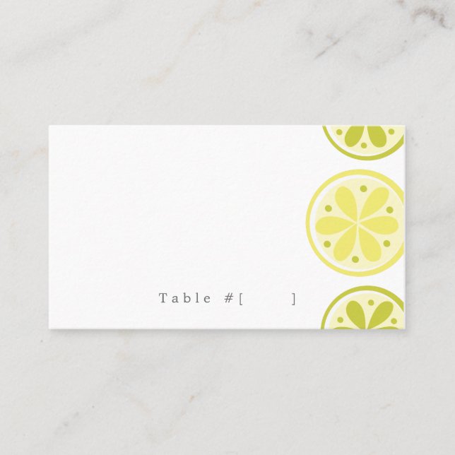 Citrus Escort Card (Front)