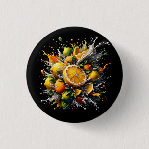 Citrus Explosion 1 Inch Round Button