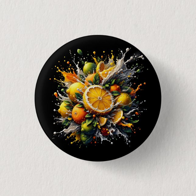 Citrus Explosion 1 Inch Round Button (Front)