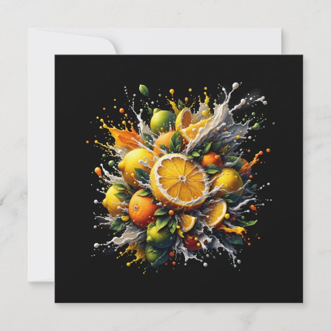 Citrus Explosion Invitation (Front)